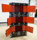 3 SECTION BLACK LACQUER CABINET WITH MOP INLAY - 8