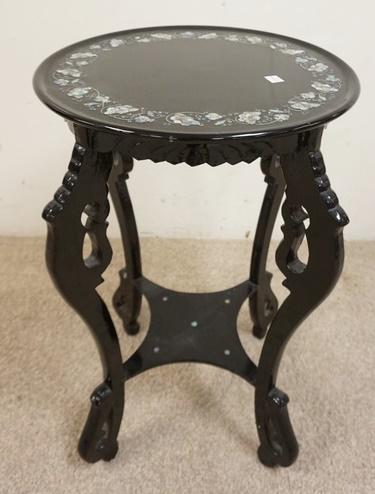 BLACK LACQUER STAND WITH MOP INLAY (1 of 2)