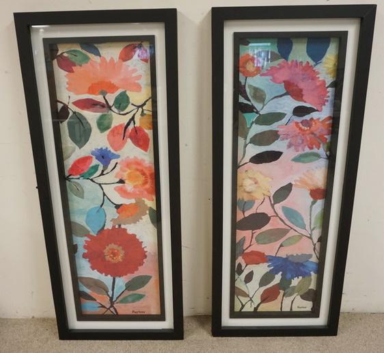 PAIR OF LARGE KIM PARKER PRINTS IN DEEP FRAMES (1 of 3)