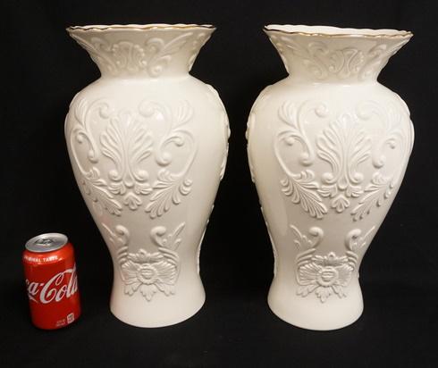 PAIR OF LARGE LENOX PORCELAIN VASES (1 of 2)