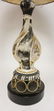 PR OF MID CENTURY MODERN CERAMIC LAMPS, ORIG. SHADES - 2