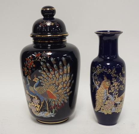 LOT; ITALIAN COVERED JAR & JAPANESE VASE (1 of 2)
