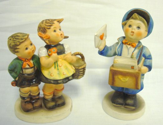 2 SMALL HUMMEL FIGURES; *TO MARKET* & *MAIL CALL*