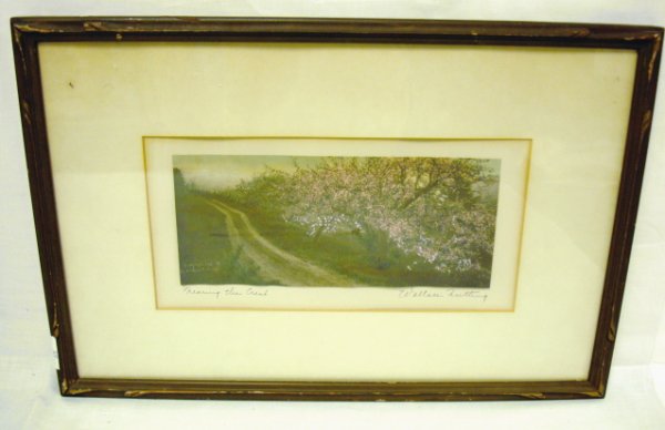 SIGNED WALLACE NUTTING PRINT, *NEARING THE CREST*