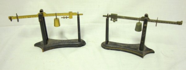 PR OF 1878 FAIRBANKS SMALL SCALES; CAST IRON & BR