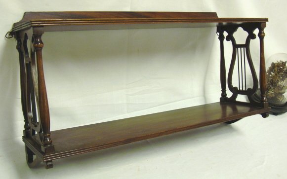 FERGUSON LYRE SIDE 2 TIER HANGING SHELF; 27 IN W,
