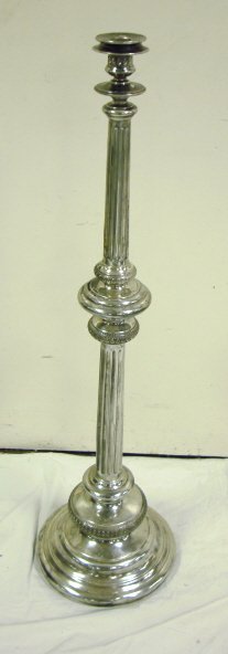 SILVER PLATED FLOOR STANDING CANDLESTICK; 39 3/4