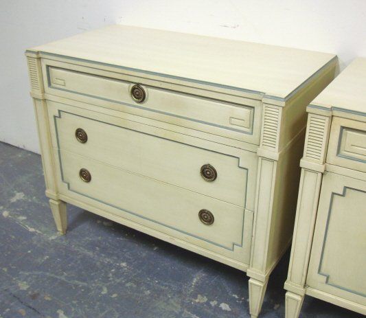 DREXEL PAINT DECORATED 3 DRW CHEST; 36 IN W, 30 I