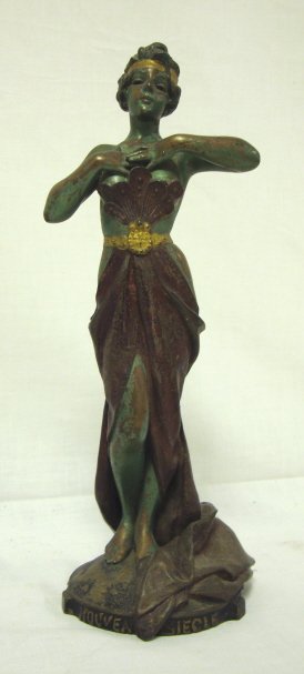 METAL FIGURE OF A DANCER BY E. VALLANIS, TITLED *