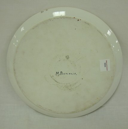 HAND PAINTED T & V LIMOGES PLATE, ARTIST SIGNED M - 2