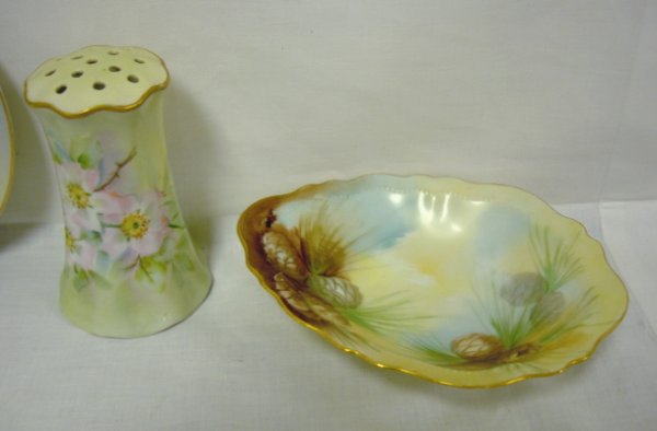 5 PC HAND PAINTED CHINA LOT; NIPPON, T & V LIMOGE - 2