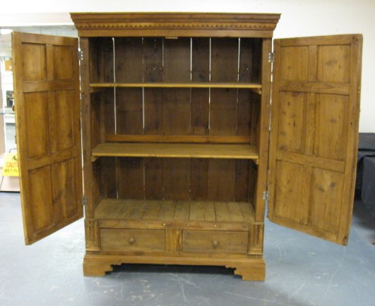 LARGE 2 DR, 2 DRW COUNTRY CUPBOARD; 74 IN H, 55 I - 3