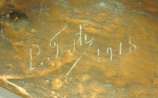 WALL PLAQUE BY P. TESTI, 1918; PROFILE OF A WOMAN - 2