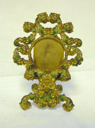 GILT METAL VICTORIAN POCKETWATCH HOLDER; ORIGINAL