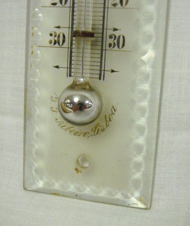 PORTUGUESE CUT CRYSTAL THERMOMETER IN ORIGINAL BO - 3