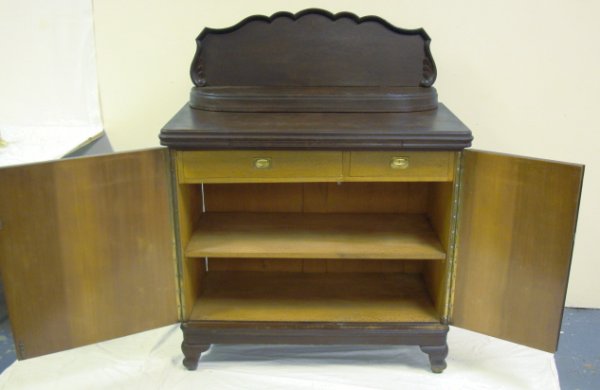 GERMAN ARTS & CRAFTS 2 DR CABINET; HAS INTERIOR S - 2
