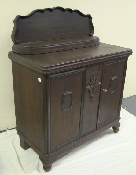 GERMAN ARTS & CRAFTS 2 DR CABINET; HAS INTERIOR S - 3