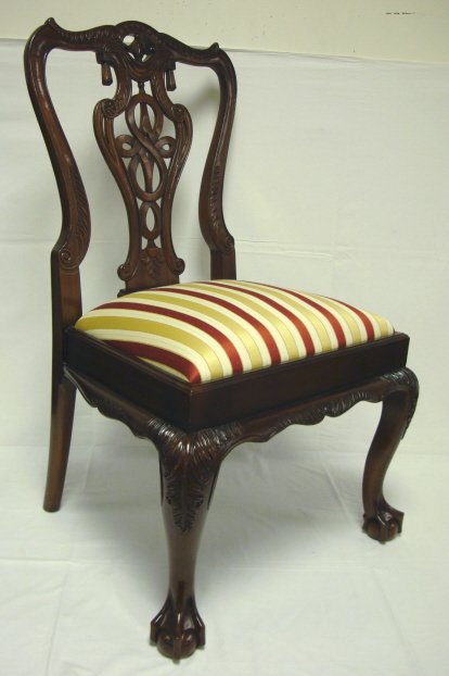 SET OF 6 CARVED CHIPPENDALE STYLE CHAIRS; BALL & - 2
