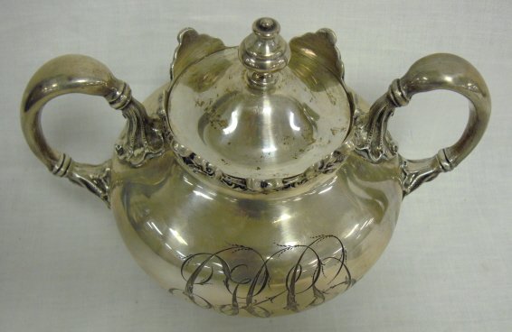 MAUSER, NY STERLING SILVER SUGAR BOWL; FOOTED W/2 - 2