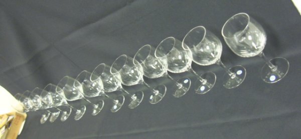SET OF 12 LENOX RADIANCE 7 IN CUT CRYSTAL GOBLETS