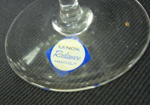 SET OF 12 LENOX RADIANCE 6 IN CUT CRYSTAL GOBLETS - 3