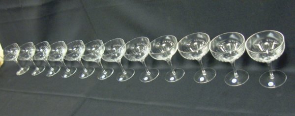 SET OF 12 LENOX RADIANCE CUT CRYSTAL SHERBET CHAM