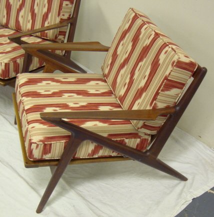 PR OF DANISH MODERN ARM CHAIRS IMPORTED BY SELIG; - 2
