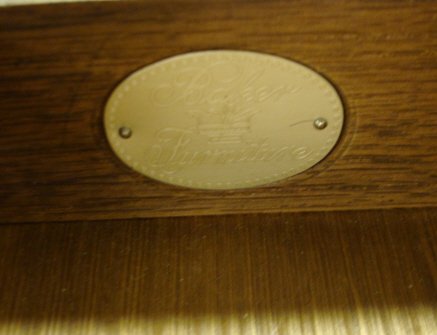 BAKER BRASS BOUND 1 DRW LAMP TABLE; 28 IN SQ, 22 - 2