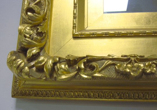 LG RECTANGULAR MIRROR IN BEAUTIFUL GILT FRAME; FR - 2