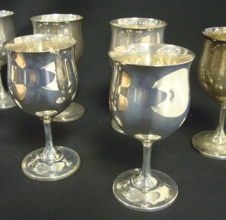 SET OF 12 REED & BARTON STERLING SILVER GOBLETS; - 2