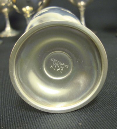 SET OF 12 REED & BARTON STERLING SILVER GOBLETS; - 3