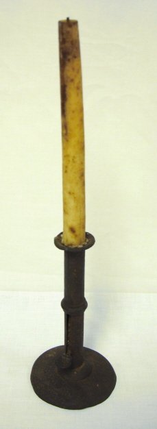 ANTIQUE HOG SCRAPER WEDDING BAND PUSH UP CANDLEST