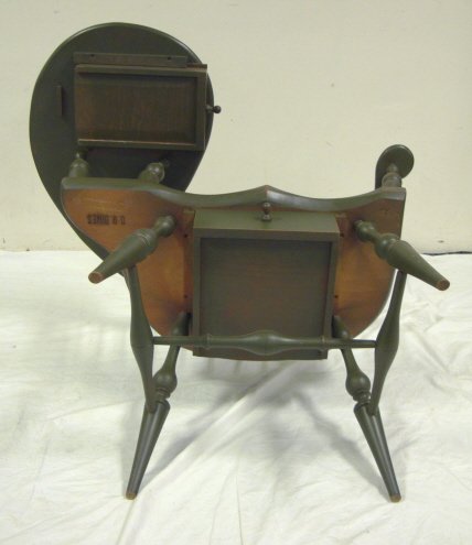 DR DIMES WINDSOR WRITING CHAIR W/DRW, PAINTED GRE - 3