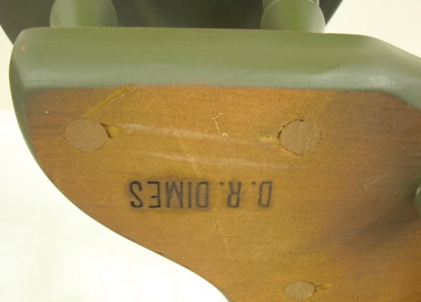 DR DIMES WINDSOR WRITING CHAIR W/DRW, PAINTED GRE - 4