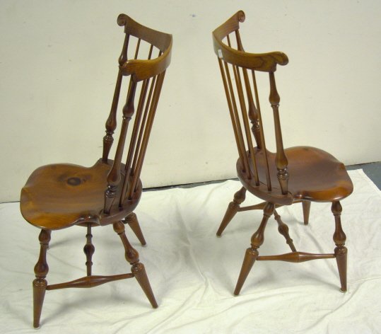 PR OF DR DIMES WINDSOR CHAIRS; 38 1/2 IN H, 23 IN - 2