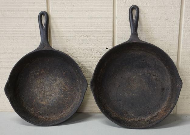 2 CAST IRON FRYING PANS (1 of 1)