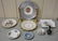 LOT W/LIMOGES, BRASS CANDLESTICKS, ETC