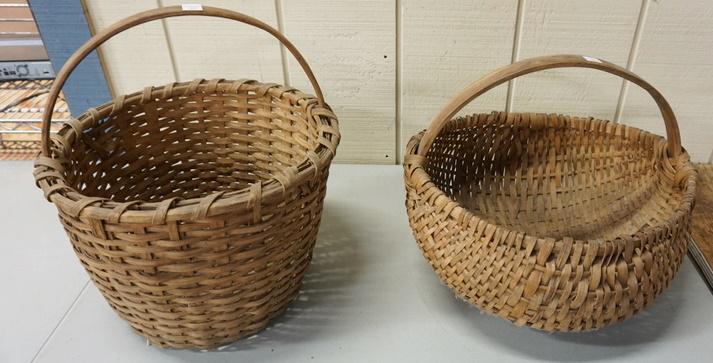 ANTIQUE SPLINT WOOD BASKETS (1 of 2)