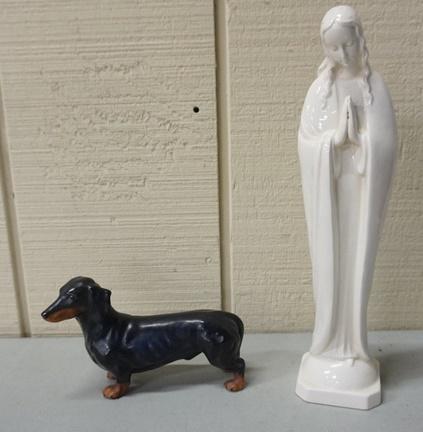 LOT GOEBEL DOG & STATUE (1 of 1)