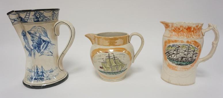 3 NAUTICAL THEME PITCHERS (1 of 8)