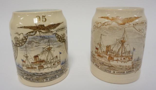 2 COMMEMORATIVE MUGS-REMEMBER THE MAINE (1 of 3)
