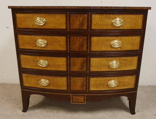 STICKLEY COLONIAL WILLIAMSBURG 4 DRAWER INLAID CHEST (1 of 5)