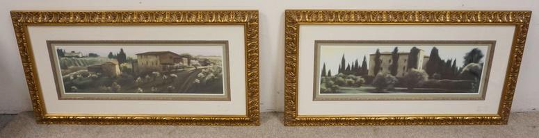 PAIR OF PRINTS OF ITALIAN VILLAS (1 of 3)