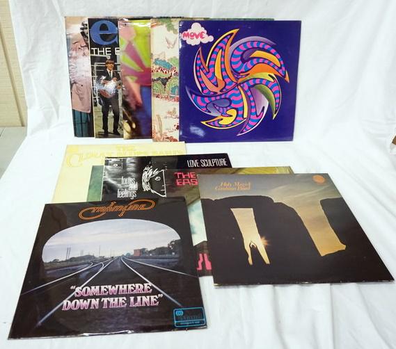 LOT OF 10 BRITISH IMPORT ALBUMS: LOT OF TEN BRITISH IMPORT ALBUMS; FLEETWOOD MAC KILN HOUSE (GATEFOLD, COMES WITH INSERT) HOLY MAGICK GRAHAM BAND (GATEFOLD) LOVE SCULPTURE FORMS AND FEELINGS, THE EASYBEATS VIGIL & EASY, THE CLIMAX BL