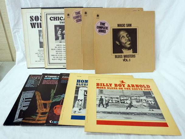 LOT OF 10 BLUES ALBUMS: LOT OF TEN BLUES ALBUMS; BLUES CLASSICS BY SONNY BOW WILLIAMSON, CHICAGO BLUES THE EARLY 1950S, ELMORE JAMES BLUES MASTERS VOL. 1 OTIS RUSH BLUES MASTERS VOL. 2 MAGIC SAM BLUES MASTERS VO. 3, BILLY BO