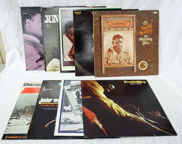 LOT OF 9 BLUES ALBUMS: LOT OF NINE BLUES ALBUMS, OTIS SPANN THE BLUES NEVER DIE, JUNIOR PARKER LIKE IT IS, SONNY BOY WILLIAMSON & THE YARDBIRDS, WEAKNESS IS A THING CALLED MAN PERCY MAYFIELD, FEELING LOWDOWN WASHBOARD SAM, 