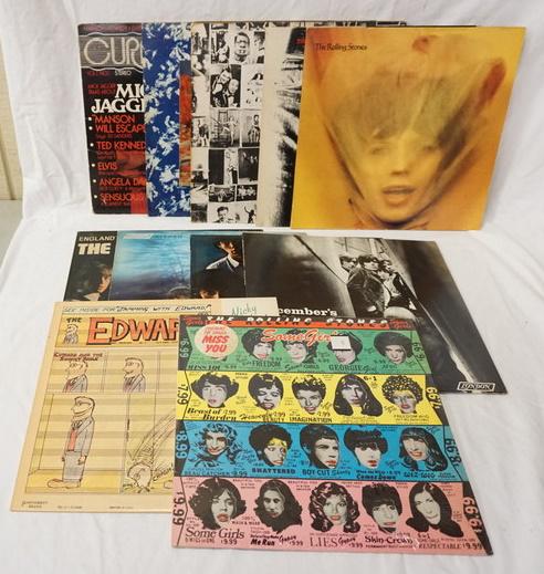 ROLLING STONES LOT OF 10 ALBUMS & CURRENT VOL. 1 W/: LOT OF 10 THE ROLLING STONES ALBUMS PLUS CURRENT AUDIO MAGAZINE VOL. 1 W/ MICK JAGGER (GATEFOLD & COMES W/ CURRENT AUDIO MAGAZINE BOOKLET) THEIR SATANTIC MAJESTIES REQUEST ( GATEFOLD, HOLOGRAPHIC COVE