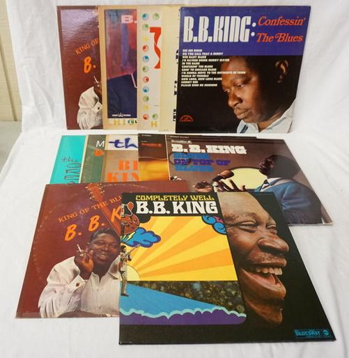 B.B. KING, LOT OF 11 ALBUMS: LOT OF 11 B.B. KING ALBUMS; COMPLETELY WELL (GATEFOLD) LUCILLE/B.B. KING BLUES WAY (GATEFOLD) MY KIND OF BLUES, THE GREAT B.B. KING, BLUES ON TOP OF BLUES, CONFESSIN' THE BLUES, THE BLUES, KING OF THE