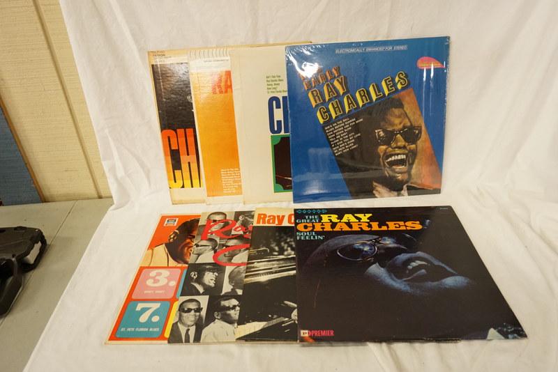RAY CHARLES, LOT OF 8 ALBUMS: LOT OF EIGHT RAY CHARLES ALBUMS; RAY CHARLES (COLLECTORS SERIES) RAY CHARLES LIVE IN CONCERT, THE GREAT RAY CHARLES SOUL FEELIN', THE EARLY RAY CHARLES, RAY CHARLES HAVE SMILE WITH ME, SPOTLIGHT ON RA