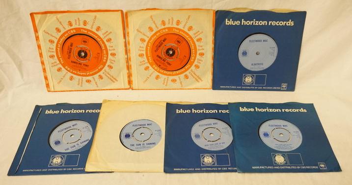 LOT OF 7 EARLY FLEETWOOD MAC 45S: LOT OF SEVEN EARLY BRITISH FLEETWOOD MAC 45S ALL BUT ONE ARE IN ORIGINAL SLEEVES